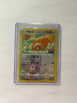 Near Mint UNPEELED Bidoof (Peelable Ditto) 059/078 Pokemon GO Reverse Holo - Image 1