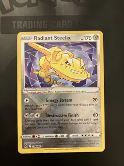 Radiant Steelix 124/196 Ultra Rare Lost Origin Pokemon TCG Near Mint - Image 1