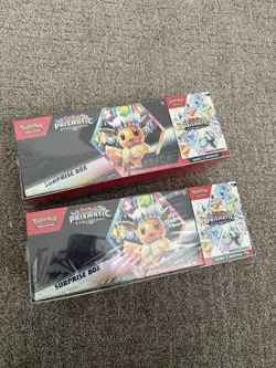2x Pokemon TCG Prismatic Evolutions Surprise Box Booster Promo Exclusive Sealed - Image 1