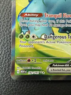 NM Venusaur ex Scarlet & Violet 151 182/165 Holo Ultra Rare Full Art Pokemon - Image 2