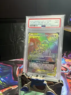 2019 Pokemon Lucario & Melmetal GX 224/214 Secret Rare Unbroken Bonds PSA 9 MINT - Image 1