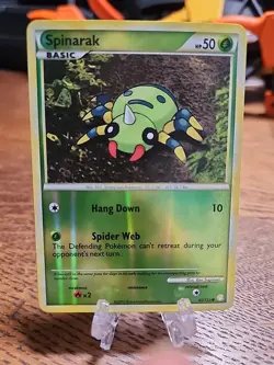 Spinarak 83/123 HeartGold SoulSilver Reverse Holo 2010 Pokemon TCG NM - Image 1