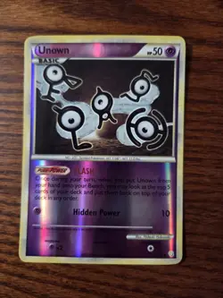Unown FLASH 55/123 - HeartGold & SoulSilver - Pokemon TCG Reverse Holo - Image 1