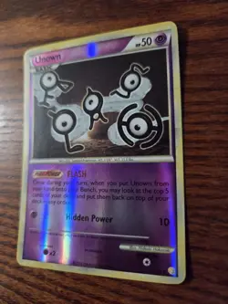 Unown FLASH 55/123 - HeartGold & SoulSilver - Pokemon TCG Reverse Holo - Image 2