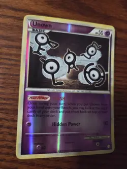 Unown FLASH 55/123 - HeartGold & SoulSilver - Pokemon TCG Reverse Holo - Image 3