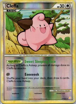 Pokemon TCG Cleffa 17/123 HeartGold & SoulSilver Reverse NM - Image 1