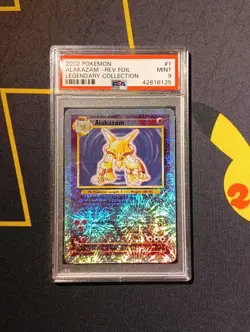 Pokemon Alakazam 1/110 Reverse Holo Legendary Collection PSA 9 - Image 1