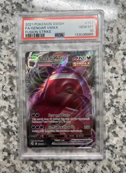 Gengar VMAX 2021 Pokemon Fusion Strike #157 Full Art PSA 10 GEM MINT - New Slab! - Image 1