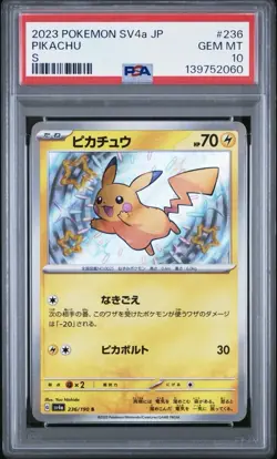 2023 Pokemon Japanese Pikachu SV4a Shiny #236 PSA 10 Gem Mint - Image 1
