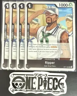 4 x One Piece OP11-096 UC Ripper - ENG - Regular - Playset - TCG - NM/M - Image 1