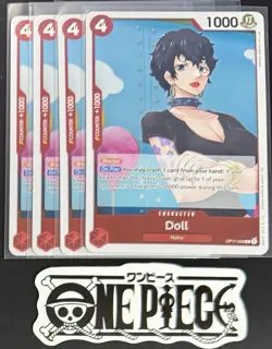 4x One Piece OP11-008 R Doll - English - Foil - Playset - TCG - NM/M - Image 1