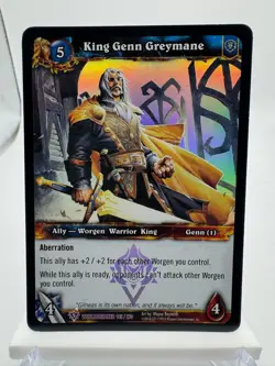 World of Warcraft TCG Foil Promo Worldbreaker King Genn Greymane - Image 1