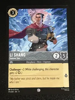 Disney Lorcana Winterspell Li Shang - Solemn Son 175/204 NM - Image 1