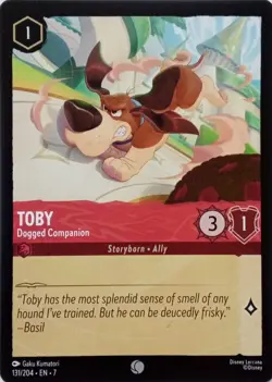 131/204 TOBY DOGGED COMPANION EN7 COMMON DISNEY LORCANA CARD - Image 1