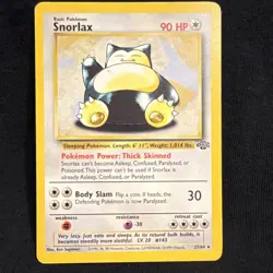 Pokemon TCG Snorlax Rare Card 27/64 Jungle 1999 - Image 1