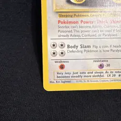 Pokemon TCG Snorlax Rare Card 27/64 Jungle 1999 - Image 5