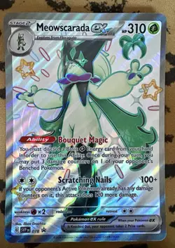 Pokemon Cards-Sprigatito, Floragato, Meowscarada Shiny Evo Set With Jumbo Promo - Image 5