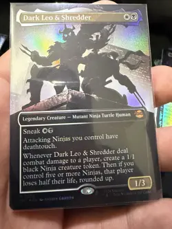 MINT Foil Dark Leo And Shredder, Super Nice New Fresh Card! OfferU - Image 1