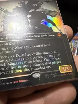 MINT Foil Dark Leo And Shredder, Super Nice New Fresh Card! OfferU - Image 3