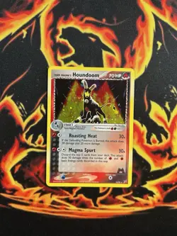 Pokemon TCG Team Magma's Houndoom EX Holo Card 10/95 Team Magma vs Team Aqua - Image 1