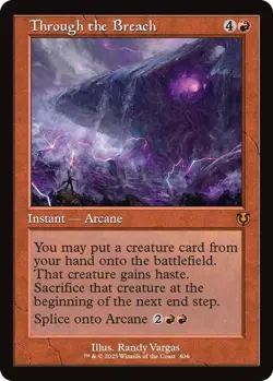 Innistrad Remastered Variants Foil: Through the Breach (0404 - Retro Frame) - NM - Image 1