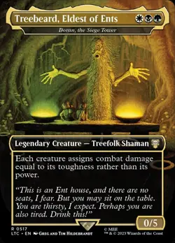Treebeard, Eldest of Ents - Doran, the Siege Tower (Borderless) LOTR #0517 FOIL - Image 1