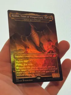 1X FOIL Rodan, Titan of Winged Fury BORDERLESS MINT MTG Magic Ikoria Godzilla - Image 3