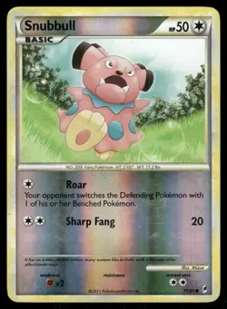 Pokemon Tcg Snubbull [Reverse Holo] #71 Pokemon Call of Legends MP - Image 1