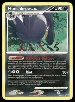 Pokemon Tcg Honchkrow #29 Pokemon Supreme Victors MP - Image 1