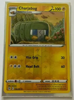 Pokemon Charjabug UNCOMMON Reverse HOLO Fusion Strike 100/264 - Image 1