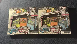 (x2) Pokemon Black Bolt White Flare Scarlet & Violet Poster Collection Boxes - Image 1