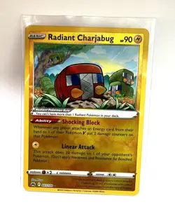 Pokemon Radiant Charjabug 051/159 Mint SWSH Crown Zenith 2023 Shiny Rare - Image 1
