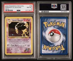 Pokemon TCG Sabrina's Alakazam 16/132 Gym Challenge Holo PSA 8 - Image 3