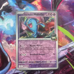 Team Rocket's Wobbuffet 082/182 (Reverse Holo) Pokemon TCG SV10 Destined Rivals - Image 1