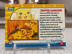 1999 Pokemon The First Movie #51 Pikachu's Vacation (Trapped Charizard) Blue NM - Image 2