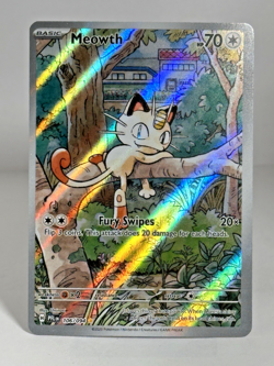 Pokemon TCG Meowth 106/094 Phantasmal Flames Full Art Holo Illustration Rare NM - Image 2