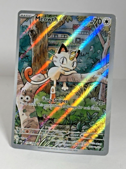 Pokemon TCG Meowth 106/094 Phantasmal Flames Full Art Holo Illustration Rare NM - Image 3