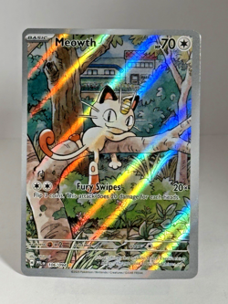 Pokemon TCG Meowth 106/094 Phantasmal Flames Full Art Holo Illustration Rare NM - Image 4