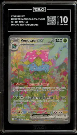 Pokemon Venusaur ex 151 MEW EN Special Illustration Rare #198 TAG 10 Gem Mint - Image 1