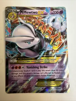 Pokemon TCG M Mewtwo ex 63/162 XY BREAKthrough Ultra Rare Holo NM - Image 1
