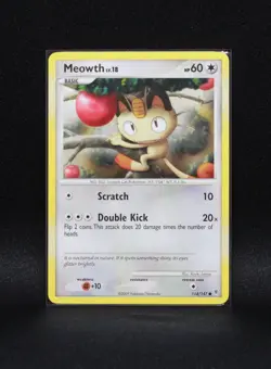 Meowth 114/147 - Platinum Supreme Victors - NON-Holo Common Pokemon - LP - Image 1