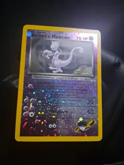 Rocket’s Mewtwo Winner Stamp #8 Best of Game NM Reverse Holo Pokemon Promo - Image 1