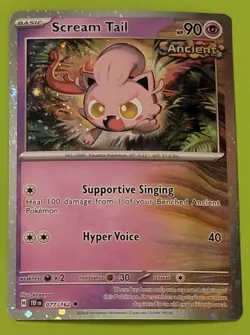 Pokemon 077/162 SCREAM TAIL Cosmos Holo Temporal Forces - Image 1