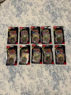 Lot of 10 Pokemon Mega Evolution Phantasmal Flames Checklane Blister Packs - Image 1