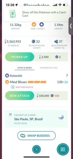 Pokemon Go Shiny Ultra Beast Blacephalon - Image 2