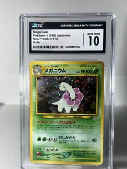 Meganium #154 - Neo Premium File Holo 1999 Japanese Pokemon TCG CGC 10 Gem Mint - Image 1