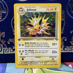 Jolteon 1st Edition Holo Jungle 4/64 1999 Pokemon LP - Image 1