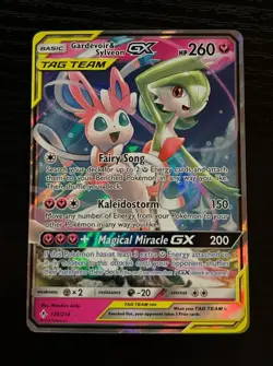 Gardevoir & Sylveon GX 130/214 Unbroken Bonds Tag Team Holo NM Pokemon - Image 1