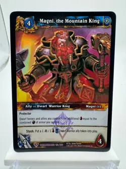 World of Warcraft TCG Foil Promo Worldbreaker Magni, the Mountain King - Image 1