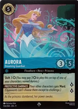 153/204 AURORA DREAMING GUARDIAN EN9 SUPER RARE DISNEY LORCANA CARD - Image 1